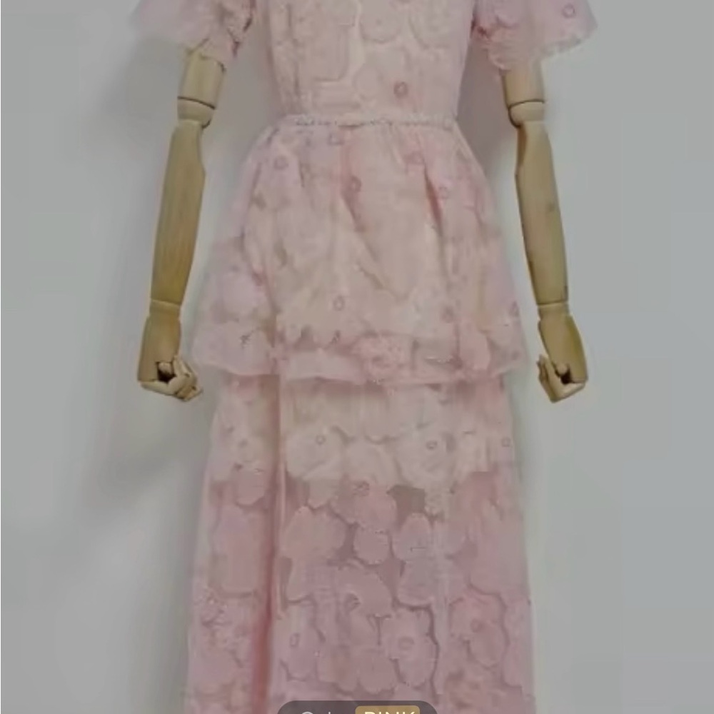 Copy of Self Portrait Elegant Pink Floral Kids Dress for wedding